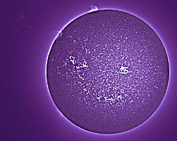 CaK線による太陽像